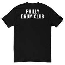 Load image into Gallery viewer, Philly Drum Club Front/Back Tee | Unisex Drum &amp; Percussion Apparel
